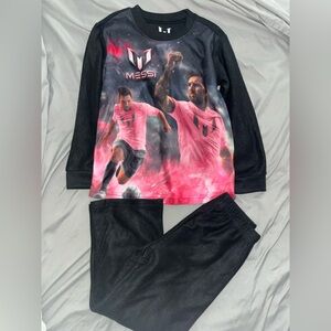 Black and Pink Messi Graphic Tracksuit